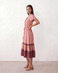 Varvara Floral A-Line Midi Dress