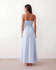 Tiegan Spaghetti Strap Halter Maxi Dress