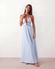 Tiegan Spaghetti Strap Halter Maxi Dress
