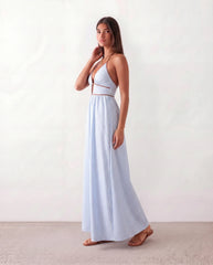 Tiegan Spaghetti Strap Halter Maxi Dress