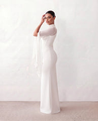 Siofra Glossy Lace-Up Maxi Dress