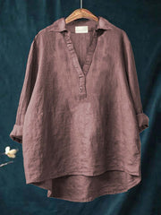 Andrea | Elegant Summer Linen Blouse