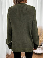 Anneliese | Open Front Pointelle Knit Cardigan with Drop Shoulder for Women
