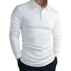 Alistair - Luxurious Jacquard Polo Shirt With Retro Elegance