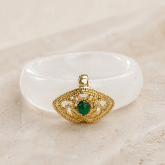 Chalcedony Band Zirconia Ring