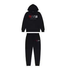 Trapstar Chenille Decoded Hoodie Tracksuit Black/Red