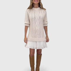 AMARA – CABLE KNIT SWEATER DRESS