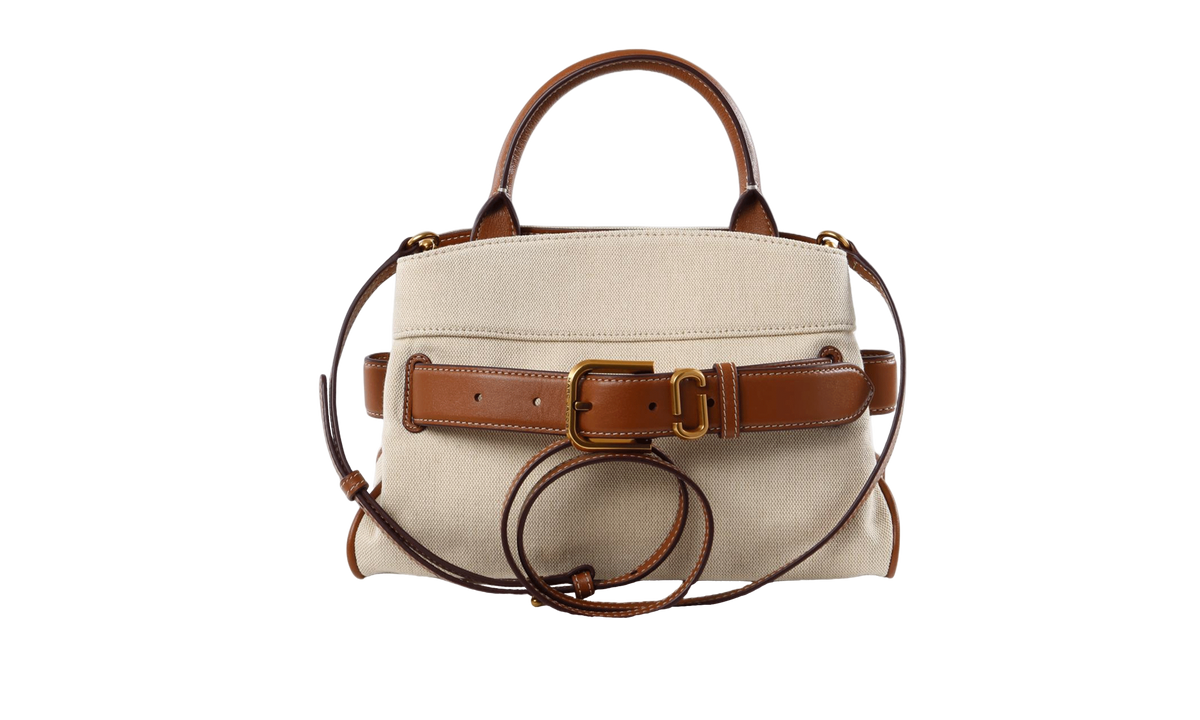 The Small Satchel Canvas Bag Beige / Argan Oil 2P6HSC003H02 257