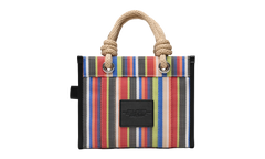 Stripe Mesh Rope Small Tote Bag RED MULTI 2S6HTT023H02-630
