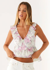 Layne Top - Vintage Floral