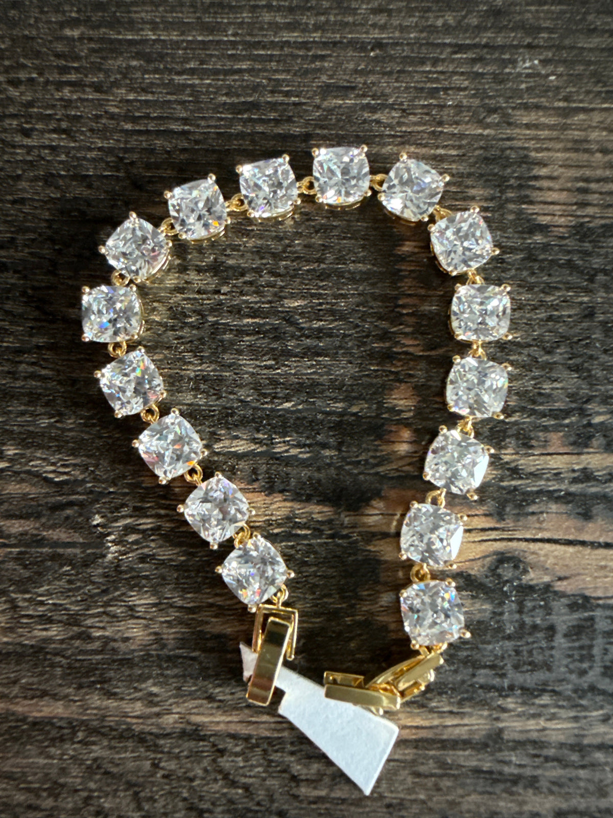 Stunning Station White Diamond Tennis Bracelet