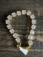 Stunning Station White Diamond Tennis Bracelet
