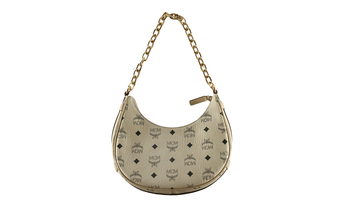 Aren Vi Hobo Bag BEIGE/BLACK - Small MWHFATA02 BEIGEBLACK