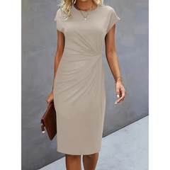 Anouk - Short sleeve formal midi dress for women