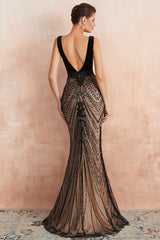 Black Sequins Mermaid Dress