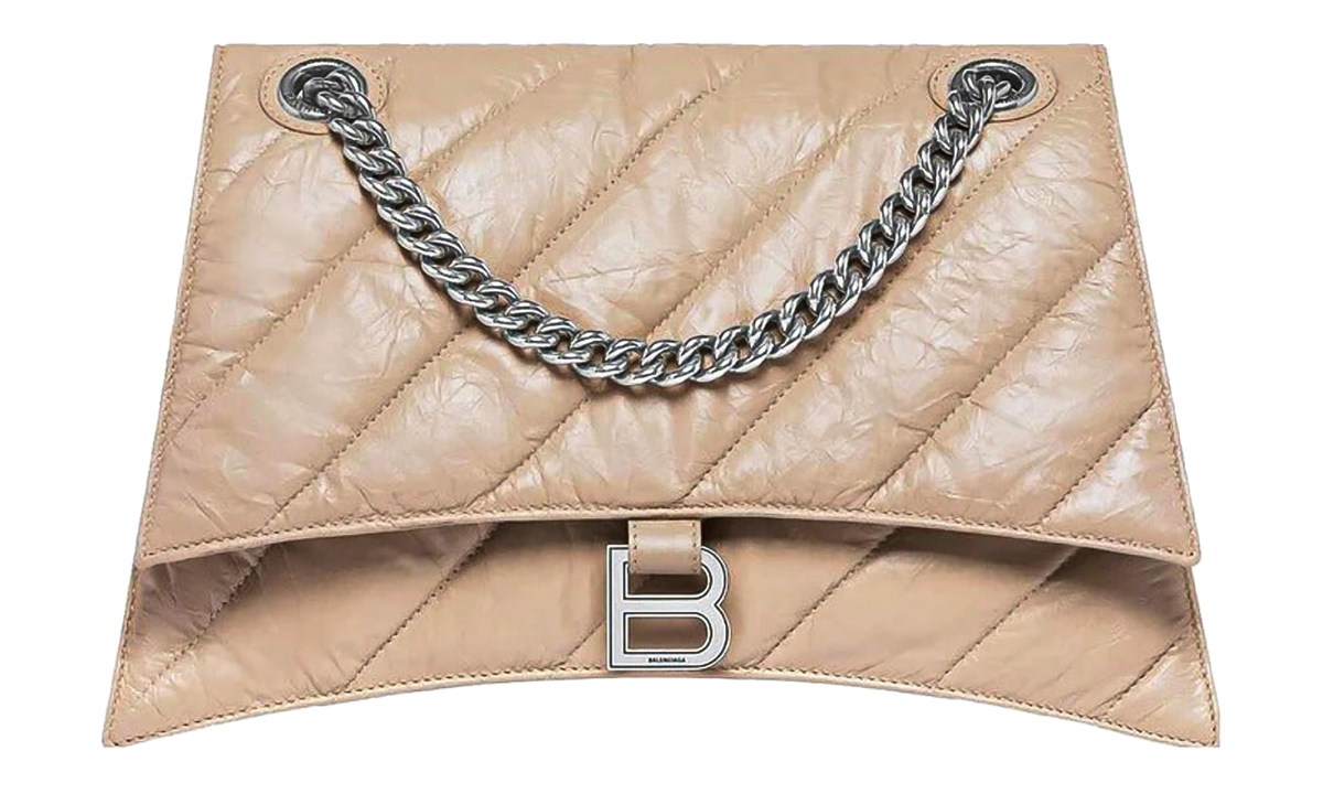 Quilted Crush Chain Bag M Taupe 716393 210J0 2906