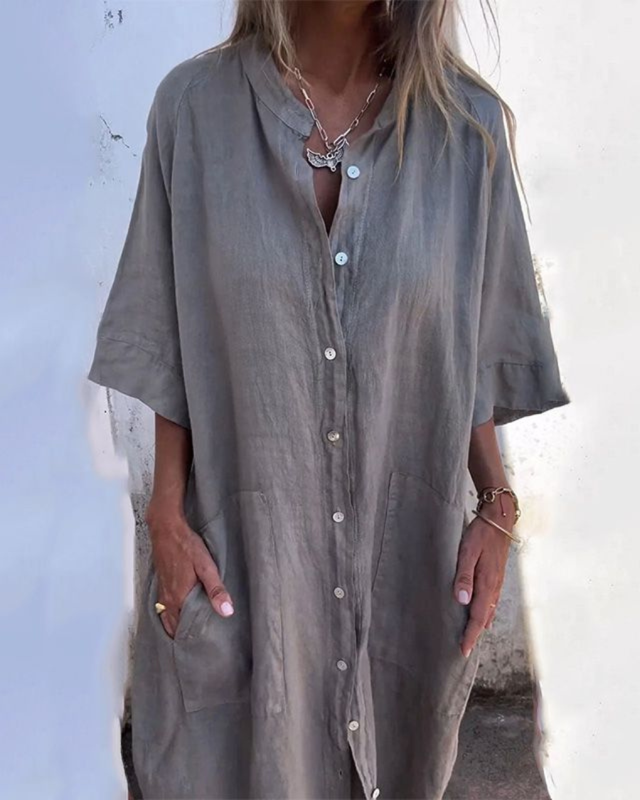 Alva - Ibiza-Inspired Shirt Dress