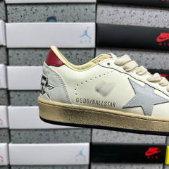 Golden Goose Ball Star Ivory Cream Red