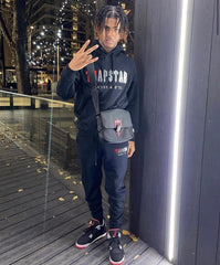 Trapstar Chenille Decoded Hoodie Tracksuit Black/Red