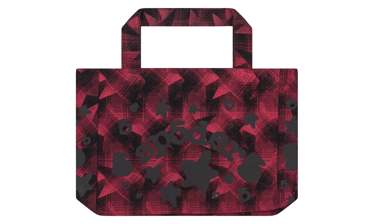 Star Plaid Tote Bag Black SP5der626