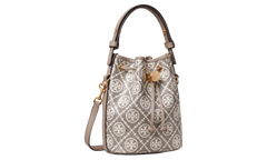 Mini T Monogram Coated Jacquard Bucket Bag Charcoal 182853 200