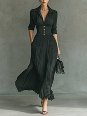 Amara - Pleated Maxi Dress
