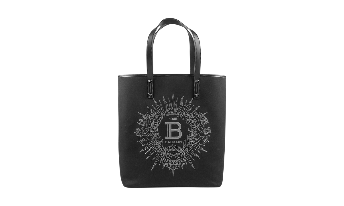 Varsity Embroidered-Logo Tote Bag Black BM1FE187 TCPO 0PA