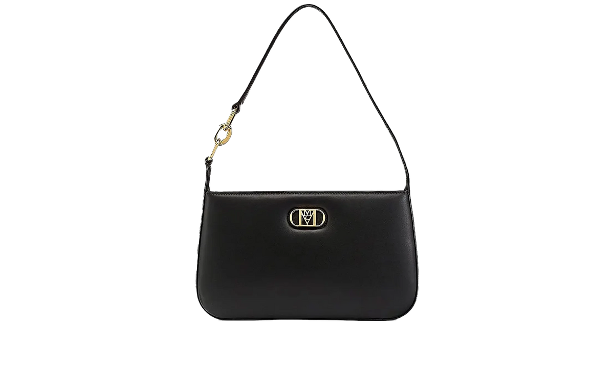 Mode Travia Shoulder Bag Black Lamb Nappa Leather MWSCALD01BK001