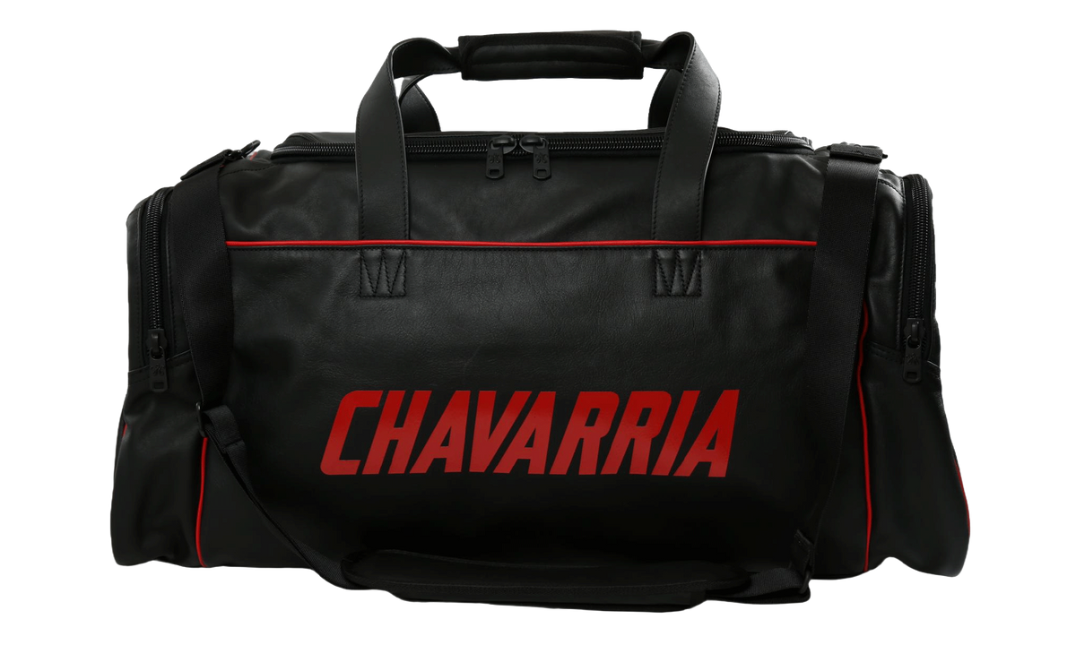 Chavarria Premium Leather Gym Bag Black KY2807