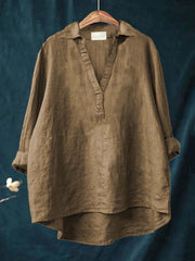 Andrea | Elegant Summer Linen Blouse