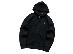 Ralph Lauren Classic Zip Hoodie Black/Grey