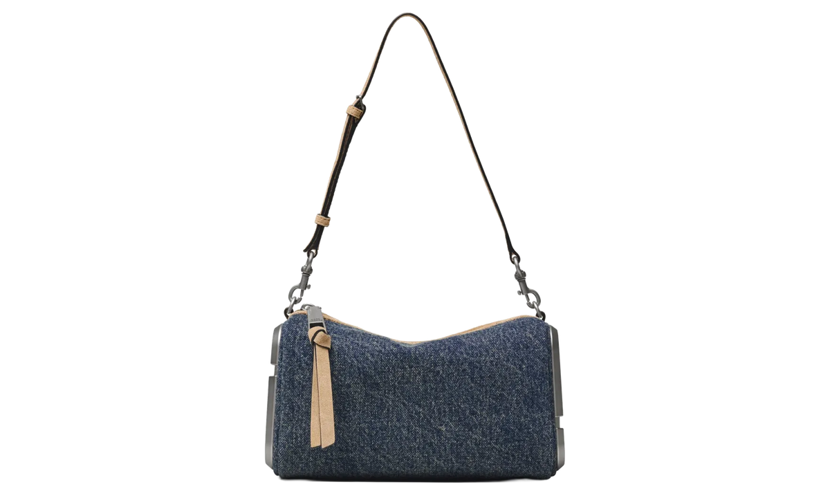Denim Suede Snapshot Shoulder Bag Dark Wash 2S6HSH049H02 427