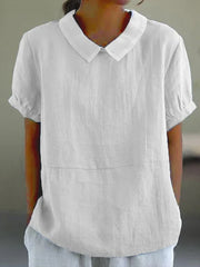 Amalie - Relaxed Fit Collared Top