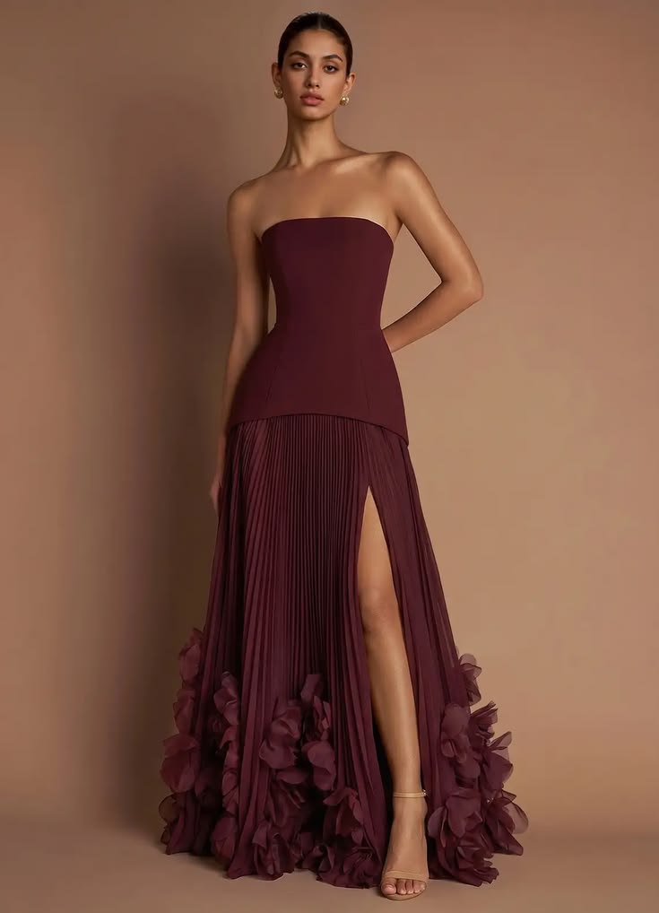 Azazie Marnie Wine Maxi Dress