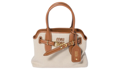Aventure Canvas Leather Bag Beige / Brandy 5BA292 ACRN F062F