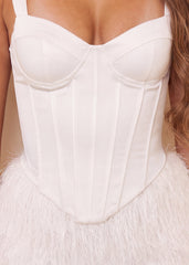 All Yours Satin Corset - White