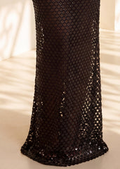 Dream Away Sequin Maxi Skirt - Black