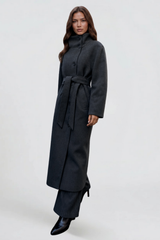 AUDREY | BELTED TAILORED LONGLINE WOOL COAT
