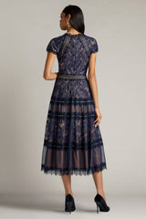 Ahern Orchid Lace Midi Dress