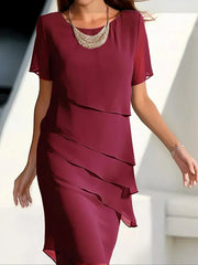 Anastasia | Luxurious Layered Midi Dress