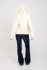CHLOE | FAUX FUR HOODED CROPPED JACKET