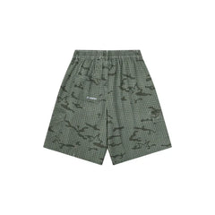 MERTRA Grid Camo Shorts Green