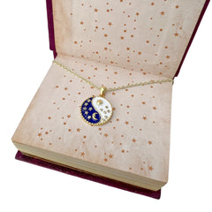 Ying Yang Coin Necklace 14k Gold-Plated