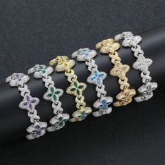 21Dripzz Iced Flower Bracelet Silver Blue