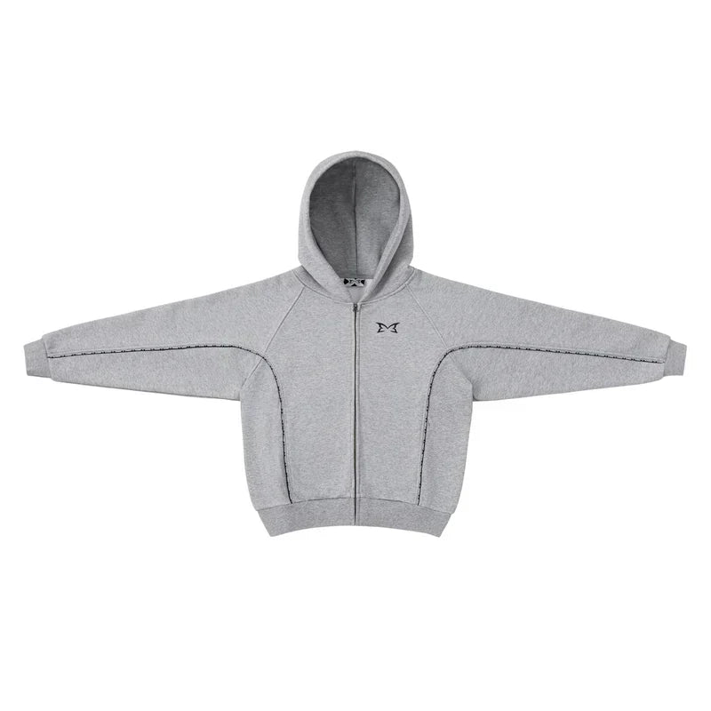 MERTRA Piping Zip Hoodie Grey
