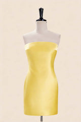 Strapless Lavender Satin Tight Short Dress