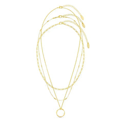 Circa™ | Gold Open Circle Three Row Necklace