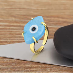 Evil Eye Open Ring