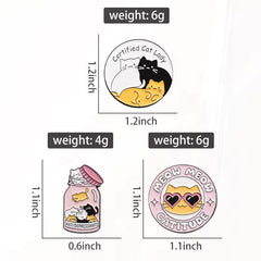 Cat Lover Pin Funny Positive Cute