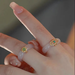 Chalcedony Band Zirconia Ring